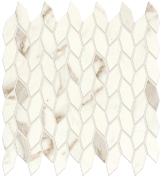 Мозаика A4WL Marvel Calacatta Prestigio Mosaico Twist Shiny 30.5x30.5 Atlas Concorde