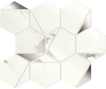 Мозаика A4WV Marvel Statuario Supremo Platino Hex Shiny 25,1x29 Atlas Concorde