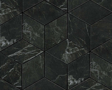 Мозаика ADVP Marvel Noir St.Laurent Mos. Esagono Lapp 30х35 Atlas Concorde