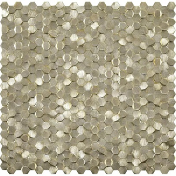 Мозаика Aluminium 3D Hexagon Gold 8x14x6 29.7x30.6 Caramelle Mosaic