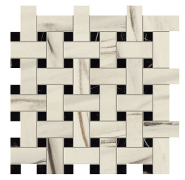 Мозаика AOVJ Marvel Bianco Fantastico Basket Weave Matt 30,5x30,5 Atlas Concorde