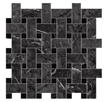 Мозаика AOVK Marvel Grigio Intenso Basket Weave Matt 30,5x30,5 Atlas Concorde