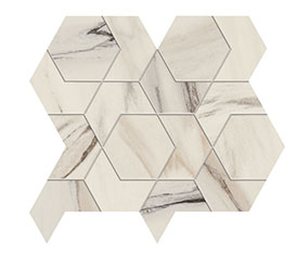 Мозаика AOVY Marvel Bianco Fantastico HEX 25,4x29,6 Atlas Concorde