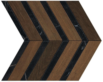 Мозаика AOYI Heartwood Moka Marble Chevron 29,4x28,7 Atlas Concorde
