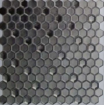 Мозаика Argento grani hexagon 23x13x6 300x300х6 Caramelle Mosaic