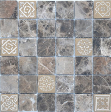 Мозаика Art Emperador light 48x48x8 300x300x8 Caramelle Mosaic