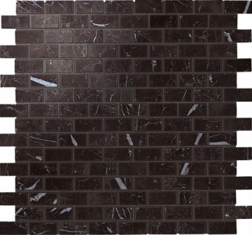 Мозаика AS35 Marvel Nero Marquina Mosaico Lappato Burattato 29.8x29.8 Atlas Concorde