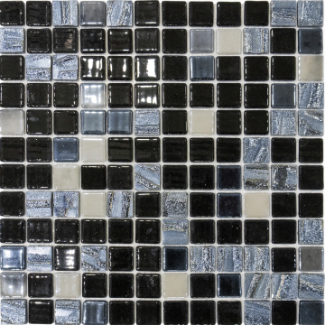 Мозаика Astra Black Mix (на сетке) 31.7x31.7 Vidrepur