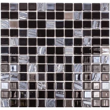 Мозаика Astra Black (на ПУ сцепке) 31.7x31.7 Vidrepur
