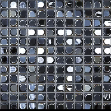 Мозаика Aura Black Черный (на сетке) 31.7x31.7 Vidrepur