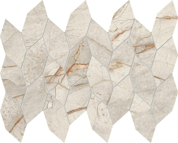 Мозаика AYD9 Marvel Diva White Everest Mosaico Twist Lapp 27,6х35 Atlas Concorde