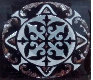 Мозаика Ажур черный 6,6х6,6 Роскошная мозаика