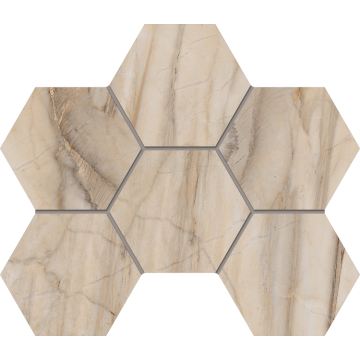 Мозаика BR01 Bernini Hexagon Pearl Мозаика неполированная 25x28,5 Estima