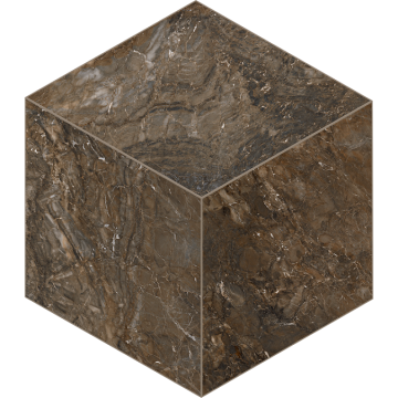 Мозаика BR04 Bernini Cube Dark Brown Мозаика неполированная 29x25 Estima