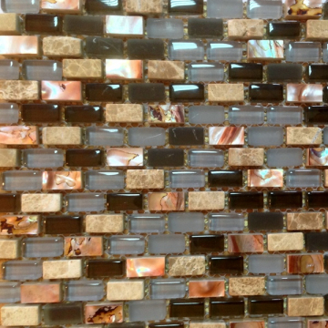 Мозаика Brown Pearl 005A 1x2 28,6x28,8 Lace Mosaic