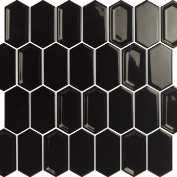 Мозаика Crayon Black glos 27.8x30.4 Caramelle Mosaic