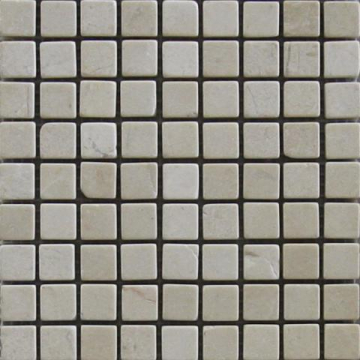 Мозаика CREMA MARFIL 1,5x1,5x0,8 tumbled Premium Marble