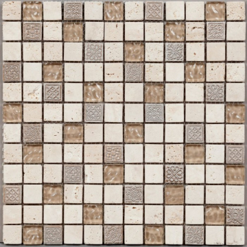 Мозаика DAO-54 стекло+камень 2.3х2.3 30х30 DAO