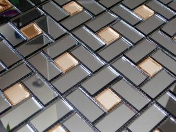 Мозаика DG42 Мозаика зеркальная на сетке (4.2x2+2x2) 32.8x32.8 Vivere