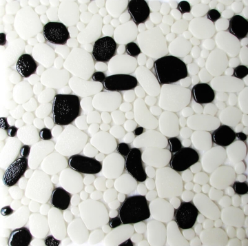 Мозаика E-048 Gravel бело-черный микс гравий антислип 30.5x30.5 Keramissimo