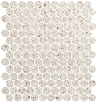 Мозаика fRO9 Glim Gemme Bianco Round Mosaico Matt 29,5х32,5 FAP Ceramiche