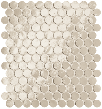 Мозаика fROF Glim Avorio Round Mosaico Brillante 29,5x32,5 FAP Ceramiche