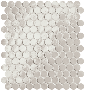 Мозаика fROI Glim Ghiaccio Round Mosaico Brillante 29,5x32,5 FAP Ceramiche