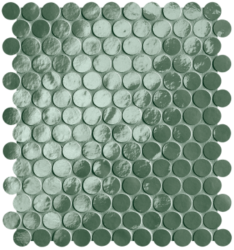 Мозаика fROO Glim Salvia Round Mosaico Brillante 29,5x32,5 FAP Ceramiche