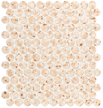 Мозаика fRUC Glim Gemme Rosa Round Mosaico Matt 29,5х32,5 FAP Ceramiche