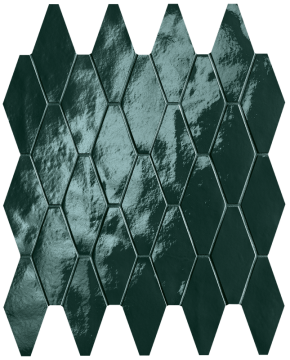 Мозаика fRXD Glim Petrolio Rombi Mosaico Brillante 31x35,5 FAP Ceramiche