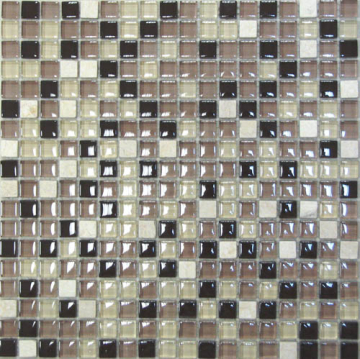 Мозаика Glass Stone-12 (стекло+камень) 15*15 300*300 Bonaparte