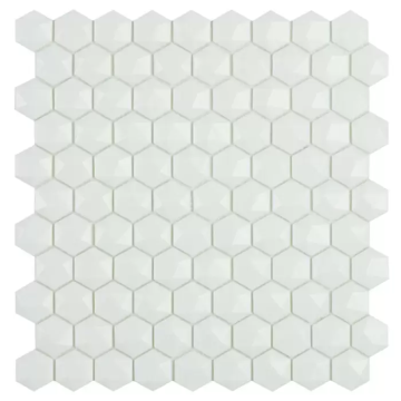 Мозаика Hex Matt White № 910D (на сетке) 31,7x30,7 Vidrepur