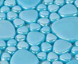 Мозаика HVZ-331 Dalma для бассейна голубой гладкие камешки 30,5x30,5 Keramissimo