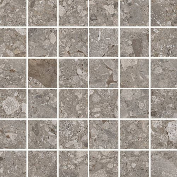 Мозаика K9475128R001VTE0 Ceppostone Мозаика Темный Греж Матовый R10B 7Рек 5x5 30х30 Vitra