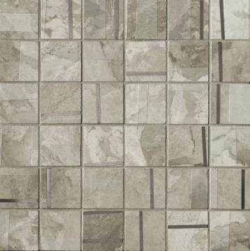 Мозаика Kamu Grey Metal Mosaico Brillante 30x30 FAP Ceramiche