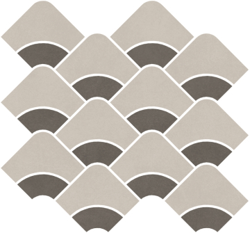 Мозаика KMD2HID008BR Декор Таделакт наборный серый светлый, коричневый матовый обрезной 30x28x0,9 Kerama Marazzi