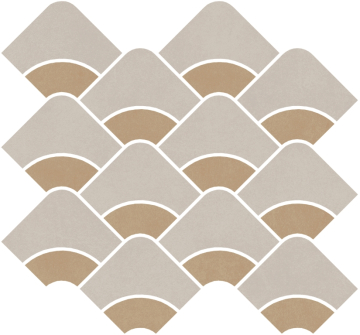 Мозаика KMD2HID009BR Декор Таделакт наборный серый светлый, жёлтый матовый обрезной 30x28x0,9 Kerama Marazzi