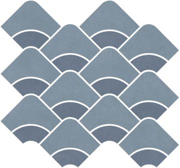 Мозаика KMD2HID011BR Декор Таделакт наборный синий светлый, синий матовый обрезной 30x28x0,9 Kerama Marazzi