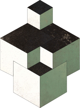 Мозаика LOOKBACK MIX LAP MOSAICO CUBE 28.5x31.5 Land Porcelanico