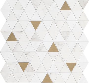 Мозаика M8GZ Allmarble Wall Statuario Satin Mosaico Tria 40х43 MARAZZI Italy