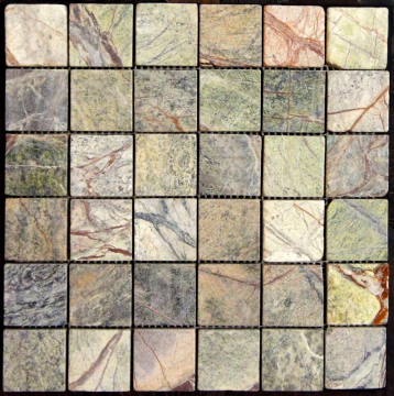 Мозаика Marble Mosaic Rain Forest Green 15*15 305*305 Art & Natura