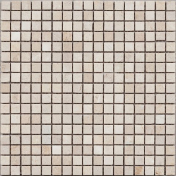 Мозаика МБ-С6-15 Cream Marfil мрамор 1.5*1.5 29*29 Геомозаика