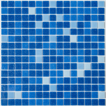 Мозаика MIX21 стекло синий (сетка) 20x20x4 327x327 NSmosaic