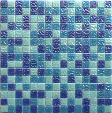 Мозаика MIX27 стекло синий (сетка) 20x20x4 327x327 NSmosaic