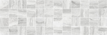Мозаика MM11188 Декор Glossy мозаичный серый 20х60 Laparet