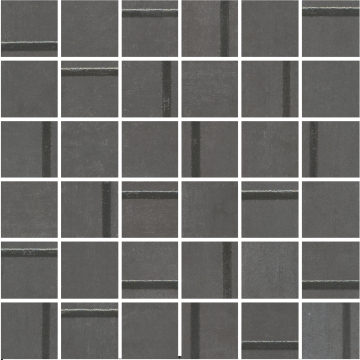 Мозаика MM13132 Декор Гварди 1 мозаичный антрацит матовый обрезной 30x30x0,9 Kerama Marazzi