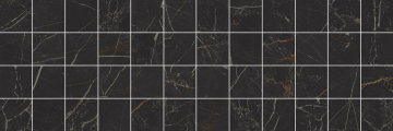 Мозаика MM60074 Royal Декор мозаичный чёрный 20х60 Laparet