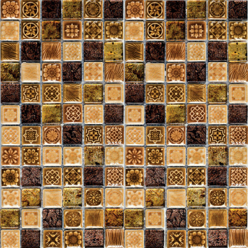 Мозаика Morocco Gold (стекло+камень) 23*23 300*300 Bonaparte