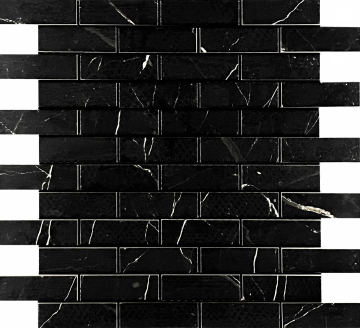 Мозаика Mosaic Estrada Nero Brick bone 32.1x29.9 Velsaa