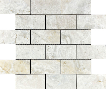 Мозаика Mosaic Lumix White Brick Bone 346x297 Velsaa